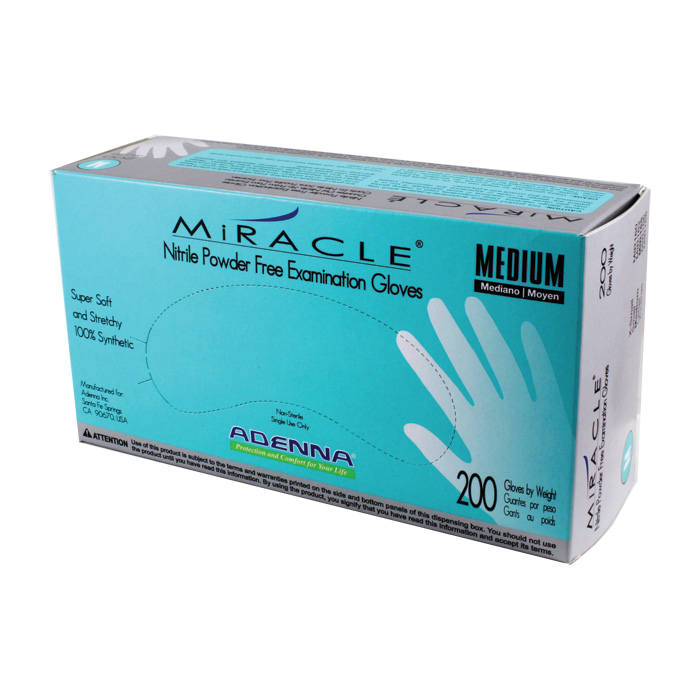 Miracle Nitrile Exam Gloves X-Large Blue Non-Sterile thumbnail 4