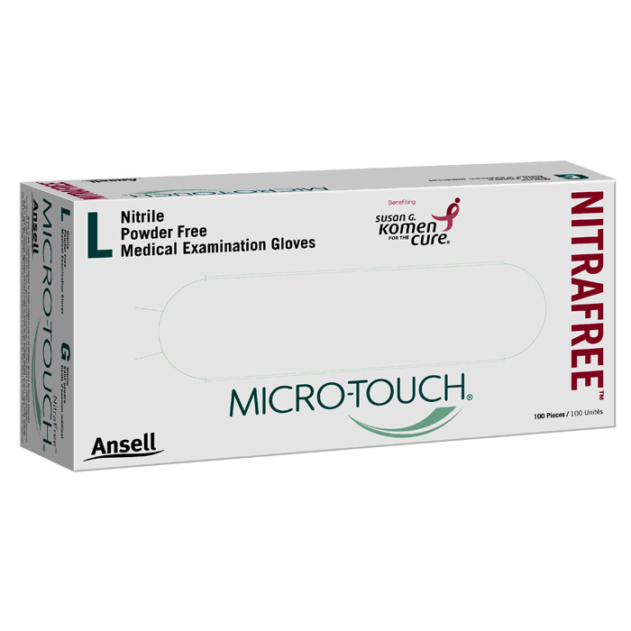 MICRO-TOUCH NitraFree Nitrile Exam Gloves X-Small Pink Non-Sterile 100/Bx thumbnail 10