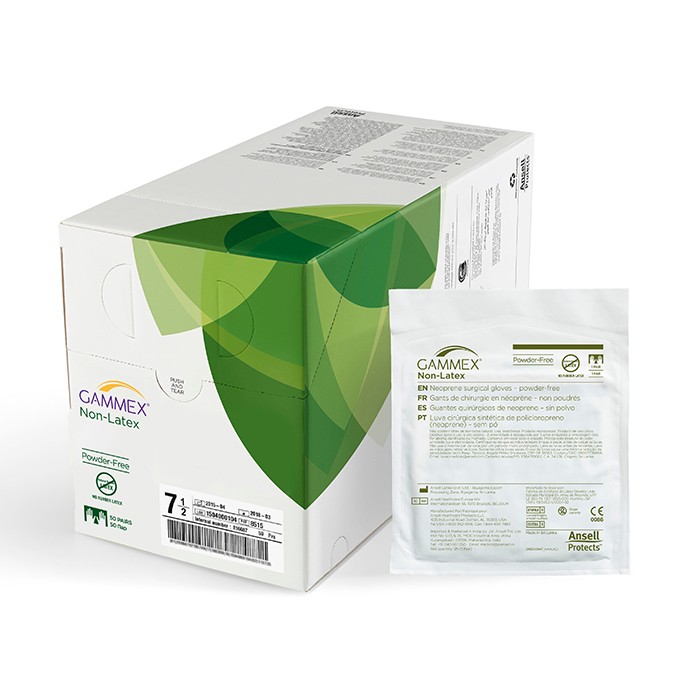 GAMMEX Non-Latex Neoprene Surgical Gloves 7.5 Green 50Pr/Bx thumbnail 4
