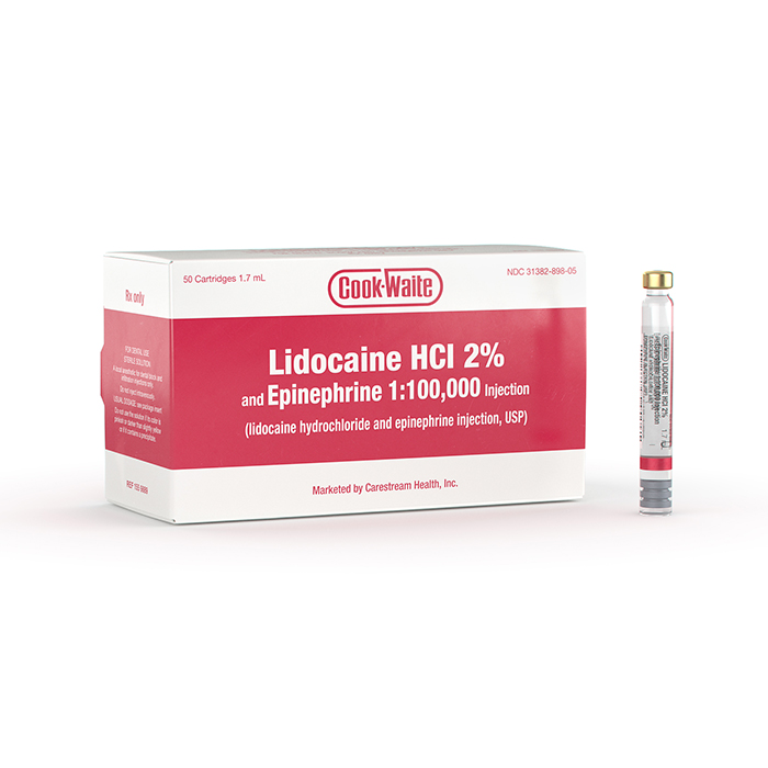 Cook Waite Lidocaine 2% Epinephrine 1:50 000 1.7 mL 50/Bx thumbnail 10
