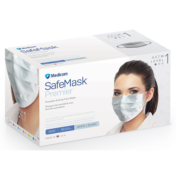 SafeMask Premier Procedure Mask ASTM Level 1 Yellow Adult 50/Bx thumbnail 13