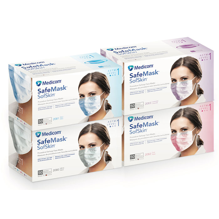 SafeMask SofSkin Procedure Earloop Face Masks, ASTM Level 1, Lavender, 50/Box, 2083 thumbnail 12