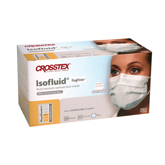 Isofluid Fog-Free Mask ASTM Level 1 Anti-Fog Sapphire 40/Bx thumbnail 8