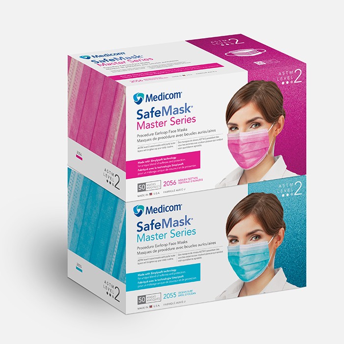 SafeMask Master Series Procedure Earloop, ASTM Level 2, Azalea Festival, 50/Box, 2056 thumbnail 10