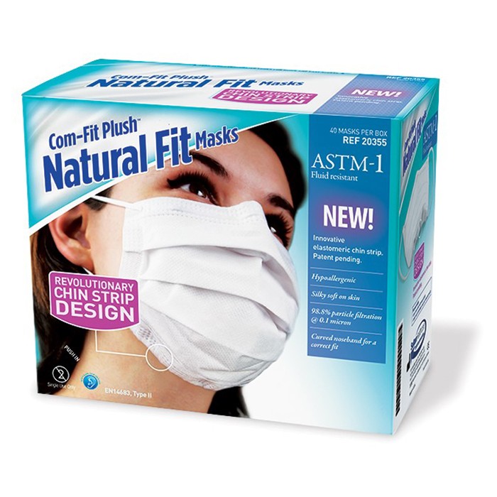 Sultan - Com-Fit Plush Natural Fit Masks ASTM1 White 40/Bx thumbnail 9