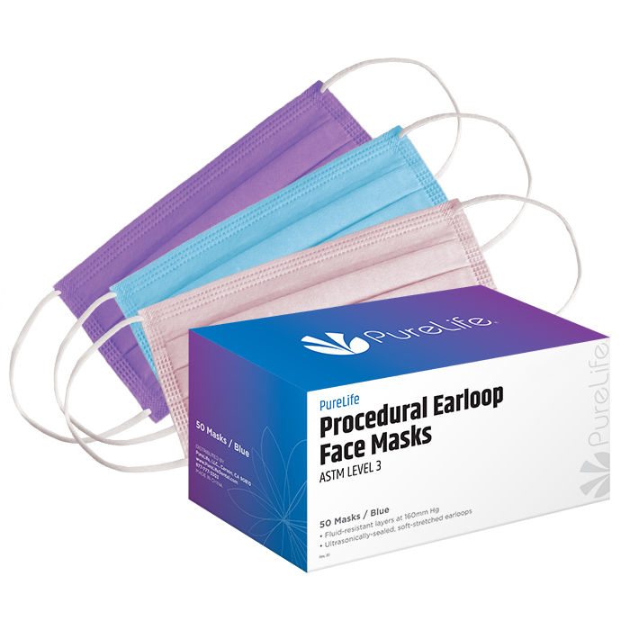 PureLife ASTM Level 3 Earloop Face Masks - Pink product image