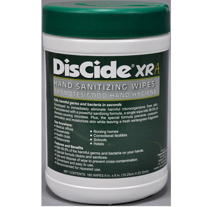 DisCide XRA Wipes Sanitizer Canister Wintergreen 160/Pk thumbnail 3
