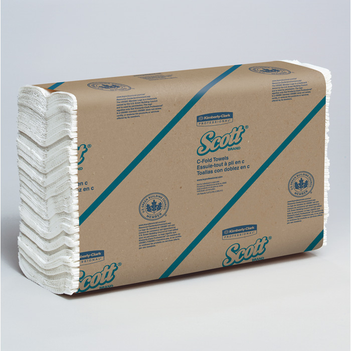 Scott Essential C-Fold Paper Towels, 13.25" x 10.4", White, 2400/Case thumbnail 4