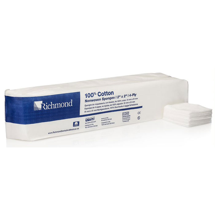 Rayon/Poly Non-Woven Sponges, 4-Ply, 4" x 4", 2000/Pk thumbnail 14