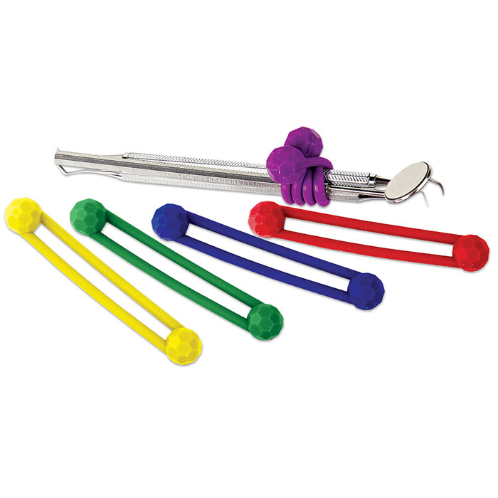 Silicone Instrument Ties Yellow Bag of 6 thumbnail 3