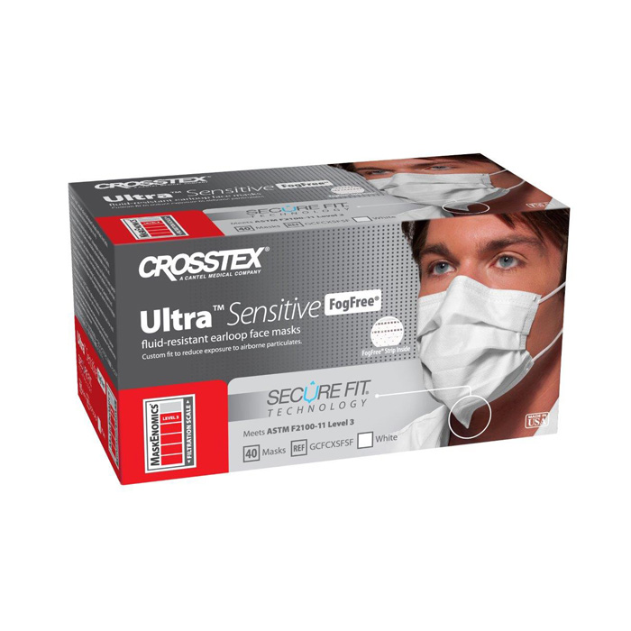 SecureFit Ultra Sensitive FogFree Earloop Masks, White, 40/Pk, GCFCXSFSF thumbnail 11