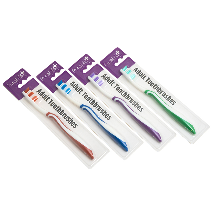 PureLife+ Toothbrushes - Assorted Colors - 32 Tuft product image