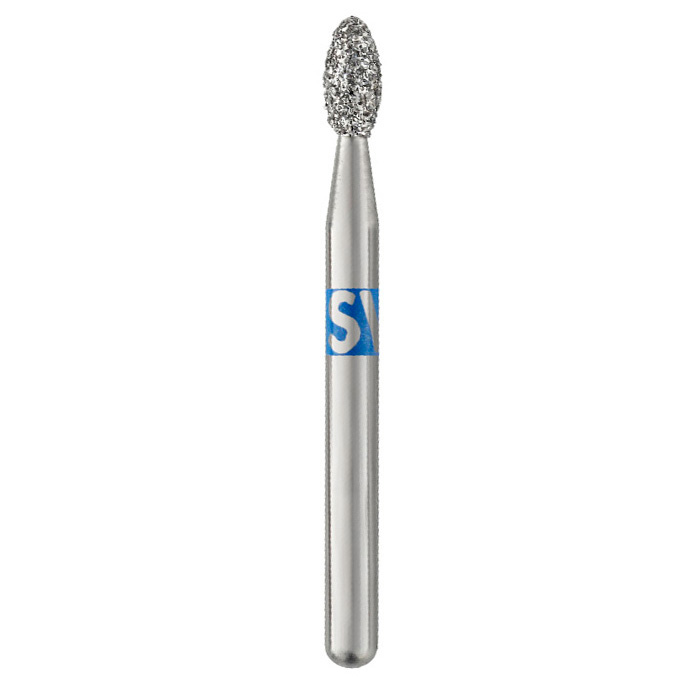 Piranha Diamond Single-Use Burs, FG, Round End Taper, # 856-016, 1.6 mm, Medium, Blue, 25/Pk, 856-016M product image