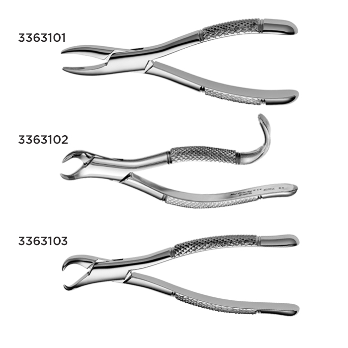 Extraction Forceps, Standard Pedo Series, Serrated Split Beaks, Universal, # 150XAS, 1/Pk, F150XAS product image