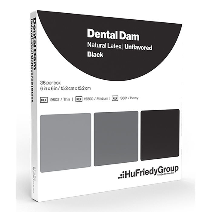 Latex Rubber Dam 6 in x 6 in Medium Gauge Black 36/Bx thumbnail 8