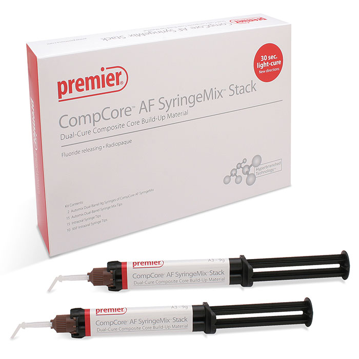 CompCore AF SyringeMix STACK Core Build-Up Material, Dual-Cure, Intro Kit, 9 g, White, 2/Pk, 3001512 thumbnail 11