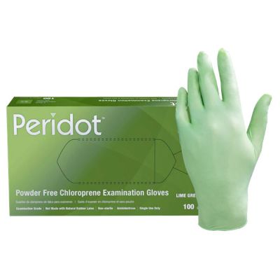 Peridot Green Chloroprene PF Exam Gloves