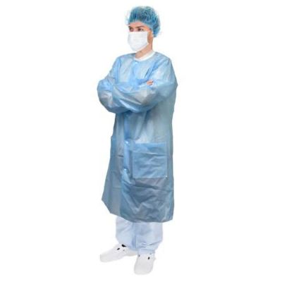 Keystone ISO-NW-White Polyethylene (PE) Coated Isolation Gowns