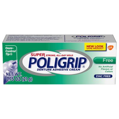 Super Poligrip&reg; Free Denture Adhesive Cream